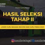 PENGUMUMAN HASIL SELEKSI TAHAP II LOWONGAN PEKERJAAN GURU BAHASA INGGRIS DAN GURU FISIKA TAHUN 2020