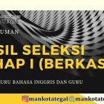 HASIL SELEKSI TAHAP I (BERKAS) LOWONGAN PEKERJAAN FORMASI GURU BAHASA INGGRIS DAN GURU FISIKA TAHUN 2020