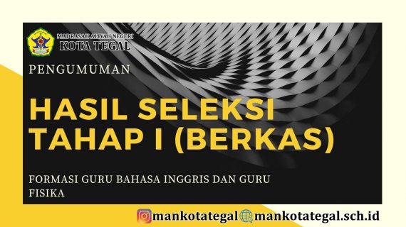 HASIL SELEKSI TAHAP I (BERKAS) LOWONGAN PEKERJAAN FORMASI GURU BAHASA INGGRIS DAN GURU FISIKA TAHUN 2020